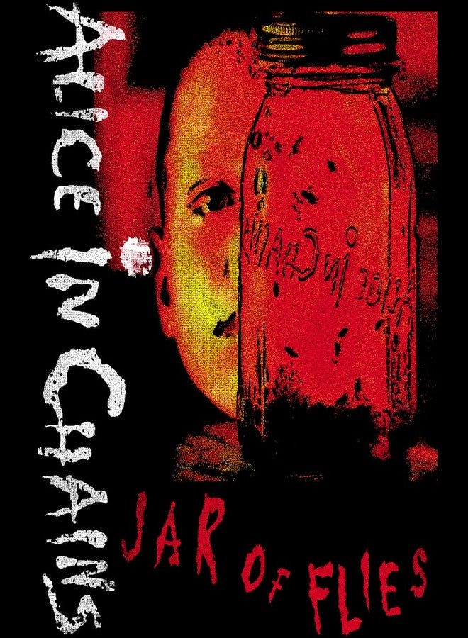 American Classics تيشيرت رجالي أسود بأكمام قصيرة من مجموعة American Classics Alice in Chains، بتصميم مستوحى من موسيقى التسعينيات، برسومات كلاسيكية. - Image 2